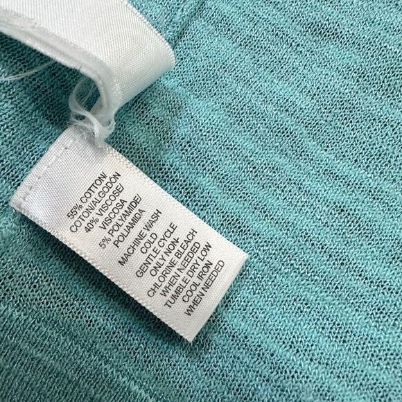 J. Jill - Lightweight Long Sleeve Crew Neck Pullover Sweater Turquoise Blue - Picture 10 of 10